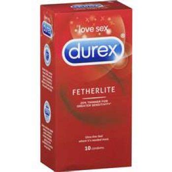 Durex Fetherlite Ultra Thin Feel Condoms 10 Pack Black Box Product