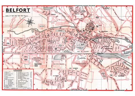 Plan De Ville Vintage De Belfort R Alis Par L Atelier Blay Foldex