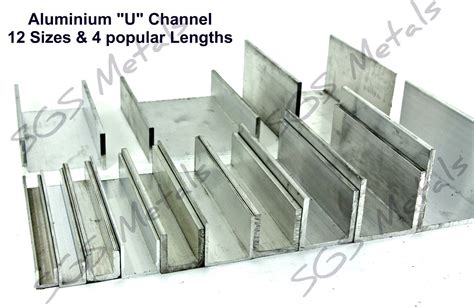 Extruded Aluminium U Channel C Profile Sizes Lengths Available