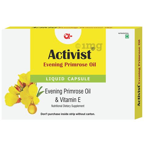 Activist Evening Primrose Oil Liquid Capsule 10 Each Buy Combo Pack