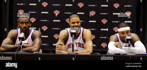 From Left New York Knicks Forward Amare Stoudemire Center Tyson