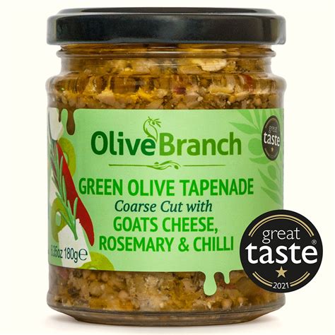 Olive Branch Chunky Tapenade Green Olives With Goats Cheese Rosemary