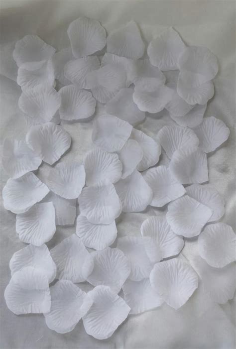 500pcs White Petals White Rose Petals Wedding Petals Silk Rose Flowers ...