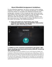 Moral Minefield 5 Docx Moral Minefield Assignment Guidelines For The