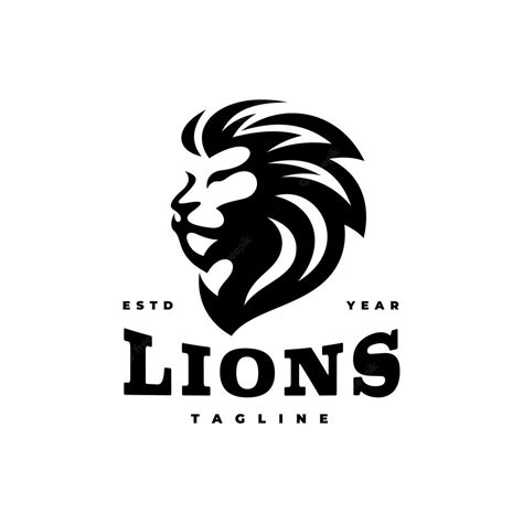 Premium Vector Lion Head Mascot Logo Design Line Art Vector