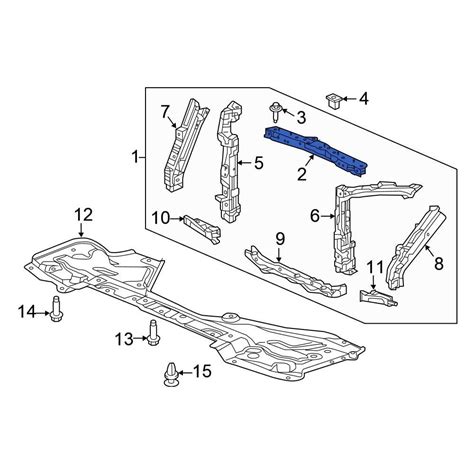 Honda OE 04602TG7A00ZZ Front Upper Radiator Support Tie Bar