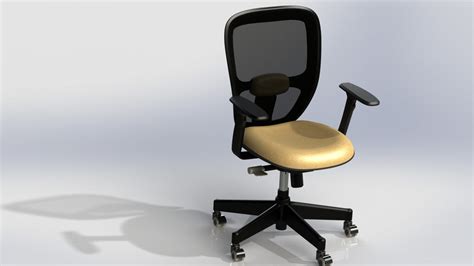 Mesh Office Chair 3d Cad Model Library Grabcad