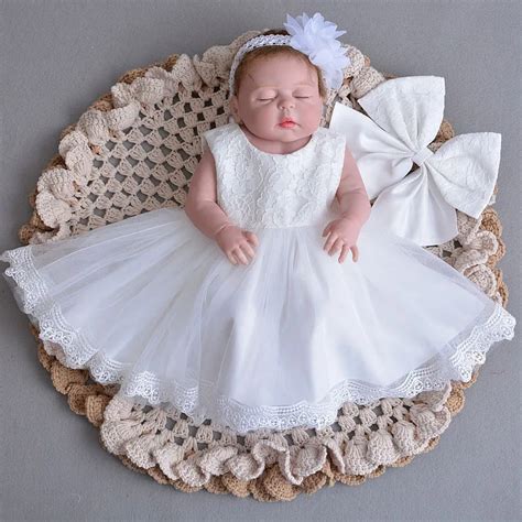 Lace Vintage Baby Girl Dress for Baptism Girls 1st year Birthday Party ...