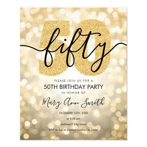 50th Birthday Party Invitations Artofit