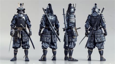 Renderiza O D De Um Guerreiro Samurai Em Armadura Completa O Samurai