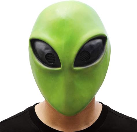 PartyHop Masque complet en latex d extraterrestre pour Halloween fête