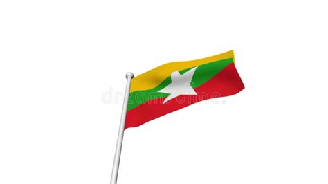 3d Illustration Of The Flag Of Myanmar Stock Footage Video Of Myanmar