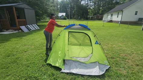 Ozark Trail 4 Person Camping Tent Review And Setup Our First Time Youtube