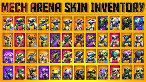 Mech Arena All Mech Skin Inventory Collection YouTube