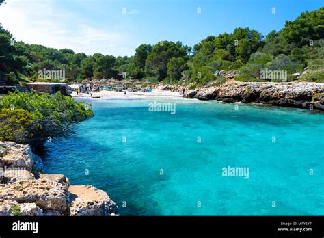 Cala Sa Nau Schöne Bucht Und Strand Auf Mallorca Spanien Europa