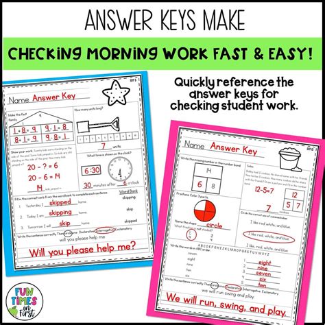 End Of Year Morning Work For First Grade Printable End Of Year Review