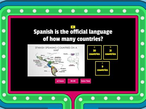 Spanish Speaking Countries Gameshow Quiz