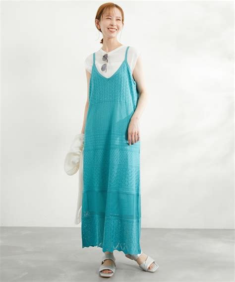 Rope Picnic（ロペピクニック）の「【一部店舗限定】レース編みニットワンピース（ワンピース）」 Wear