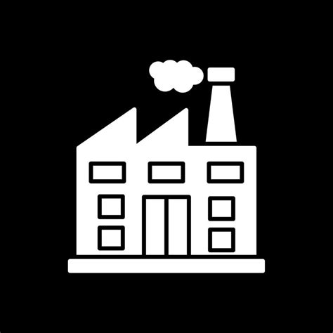 Factory Glyph Inverted Icon Vector Art At Vecteezy