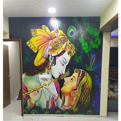 D Radhakrishna Customized Wallpaper At Rs Sq Ft Customized