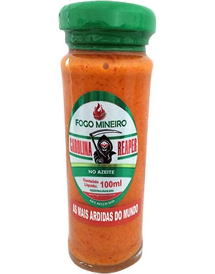 Molho De Pimenta Carolina Reaper 100 Ml No Azeite Fogo Mineiro