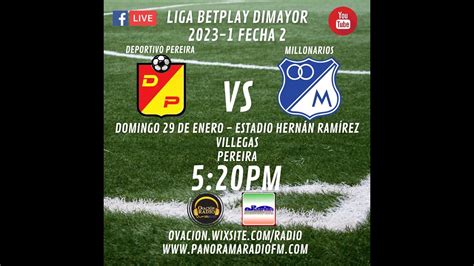 Pereira Vs Millonarios 🔴⚽en Vivo⚽🔴 Fecha 2 Liga Betplay Dimayor 2023