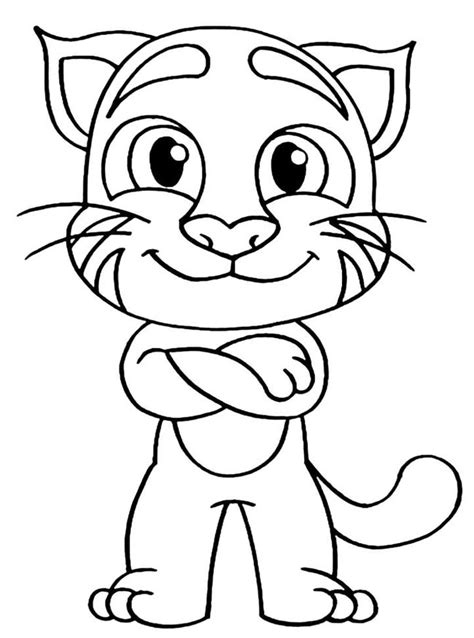 Desenhos Do Talking Tom Para Imprimir E Colorir Pintar