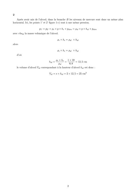 SOLUTION M Canique Des Fluides Exercices 01 Studypool