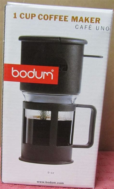 Bodum Cup Coffee Tea Maker Cafe Uno Pour Over Travel Single Glass