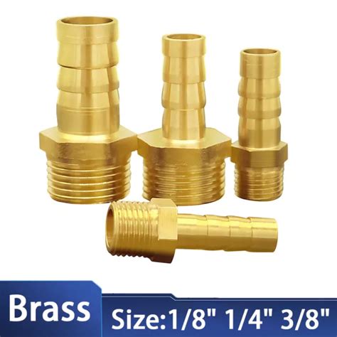 BSP BRASS TAPER Thread X Hose Tail End Connector Fittings For Air Water