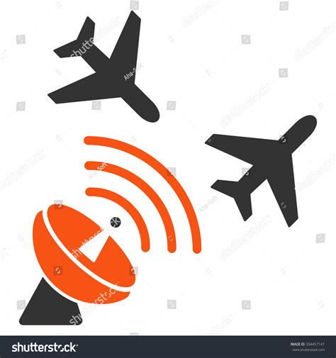 Flight Radar Vector Icon Style Flat Stock Vector (Royalty Free