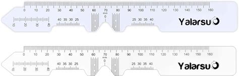 PD Ruler 2 Packs Clear And White Color Pupillary Distance Ruler For