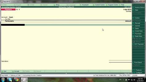 Tallyerp 9 Part 11 Accounting Vouchers Introduction And Configuration F12 Youtube