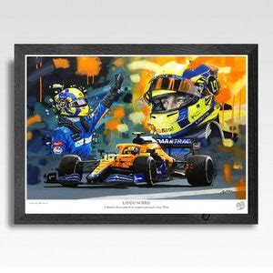 Lando Norris Limited Edition Art Print From An Original Painting By