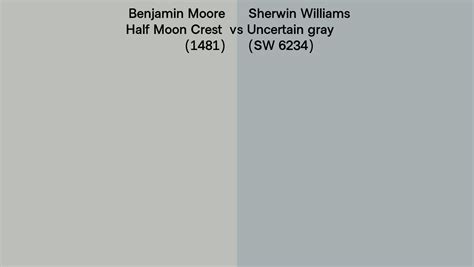 Benjamin Moore Half Moon Crest Vs Sherwin Williams Uncertain