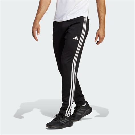 Mens Clothing Train Essentials 3 Stripes Training Pants Black