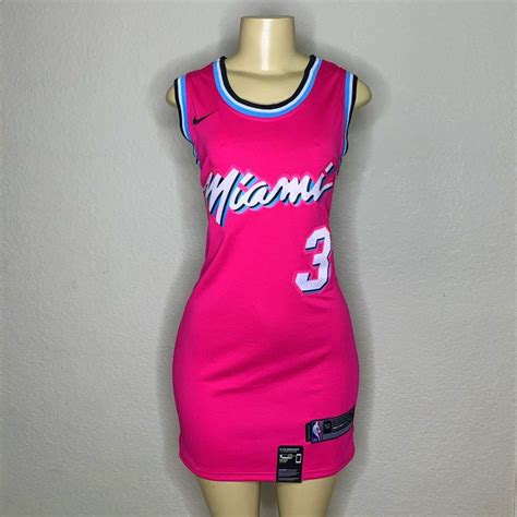 Nba Miami Heat Jersey Dress Dwyane Wade 3 Pink Miami Heat Jersey Dress Jersey Dress