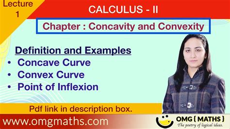 Concavity And Convexity Point Of Inflexion Calculus Ii Bsc Youtube