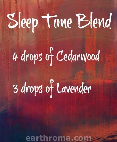 Essential Oil Sleep Time Diffuser Blend Recipe 4 Drops Of Cedarwood