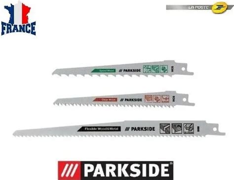 Parkside Set De Lames Pour Scie Sabre Pfsz Pieces Bois Et