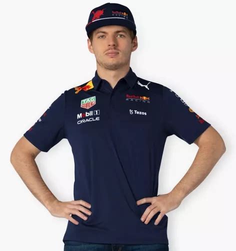 Nova Polo Original Red Bull Racing F1 Max Verstappen 2022 Frete grátis