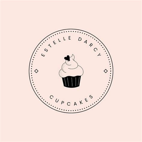 A Cupcake Logo On A Pink Background