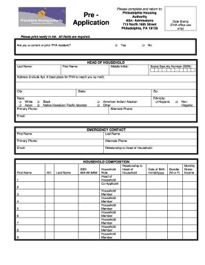 18 Printable Housing Application Form Online Templates Fillable