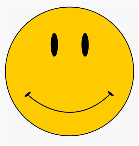 Yellow Happy Face Template, HD Png Download - kindpng