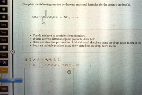 SOLVED Complete The Following Reaction By Drawing Structural Formulas