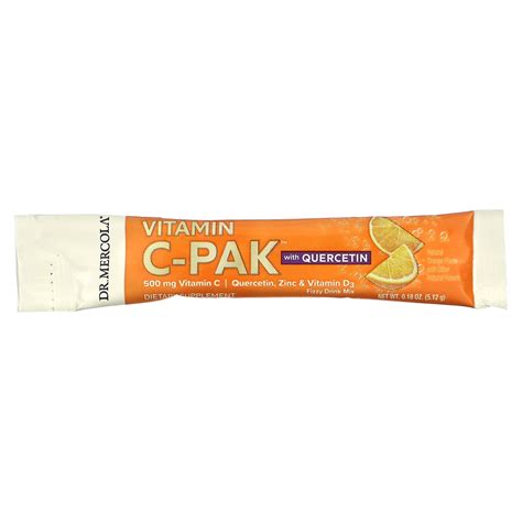 Dr Mercola Vitamin C Pak With Quercetin Natural Orange Mg