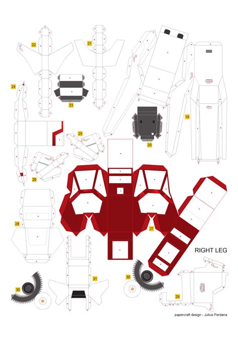 Geek's Republic: Unicorn Gundam by paper-replika [Part 4 Leg]