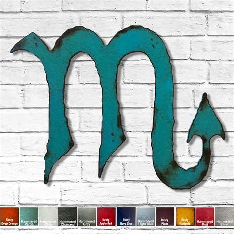 Scorpio Zodiac Symbol Metal Wall Art Home Decor Made In The Usa Functional Sculpture Llc