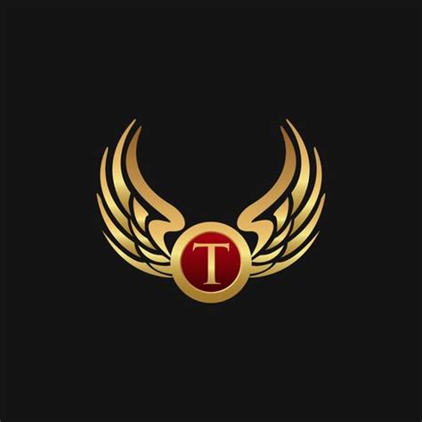 Luxury Letter T Emblem Wings Logo Design Concept Template 611665 Vector