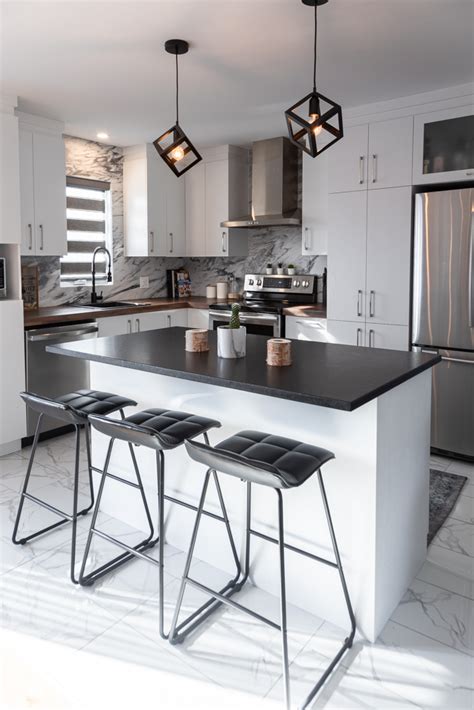 Black And White Modern Kitchen Polycor Inc